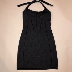 Athleta Sizzle Yoga Gray Halter Dress